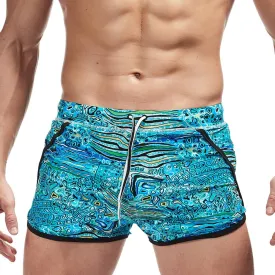 AIMPACT Mens Short Swim Trunks Quick Dry Beach Board Shorts 80s 90s Summer Vintage Swimwear with Lining Swimming Suits