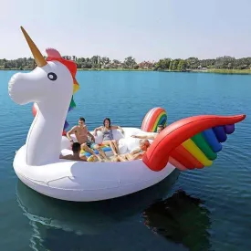 Aloha Unicorn Inflatable Island Float 6 Person