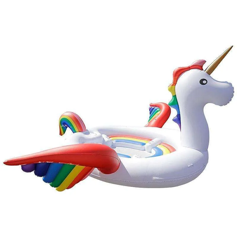 Aloha Unicorn Inflatable Island Float 6 Person