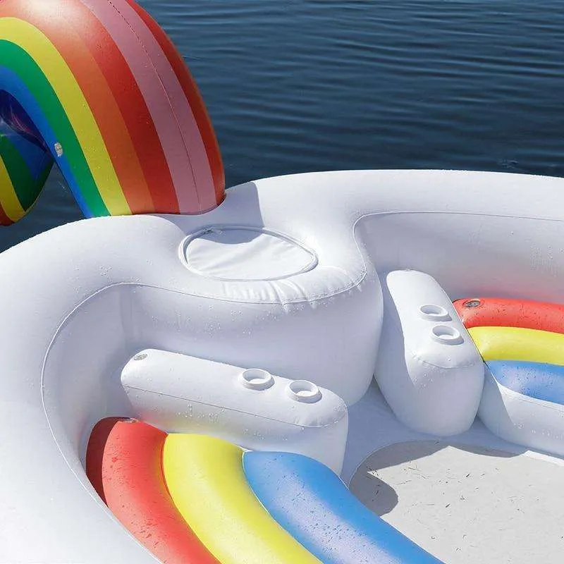 Aloha Unicorn Inflatable Island Float 6 Person
