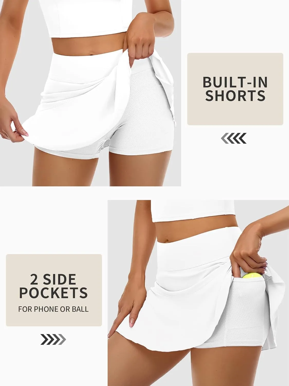 ATTRACO Tennis Dress for Women with Shorts and Pockets Racerback Golf Workout Outfits