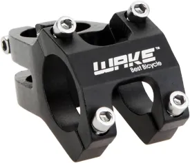 Bike Stem 31.8mm 0 Degree, Wake Short MTB/Road Bicycle Handlebars Stems Lightweight Aluminum Alloy Universal for Mountain/Road/Gravel/BMX Bikes Easy Installation Includes Tool and Bolts