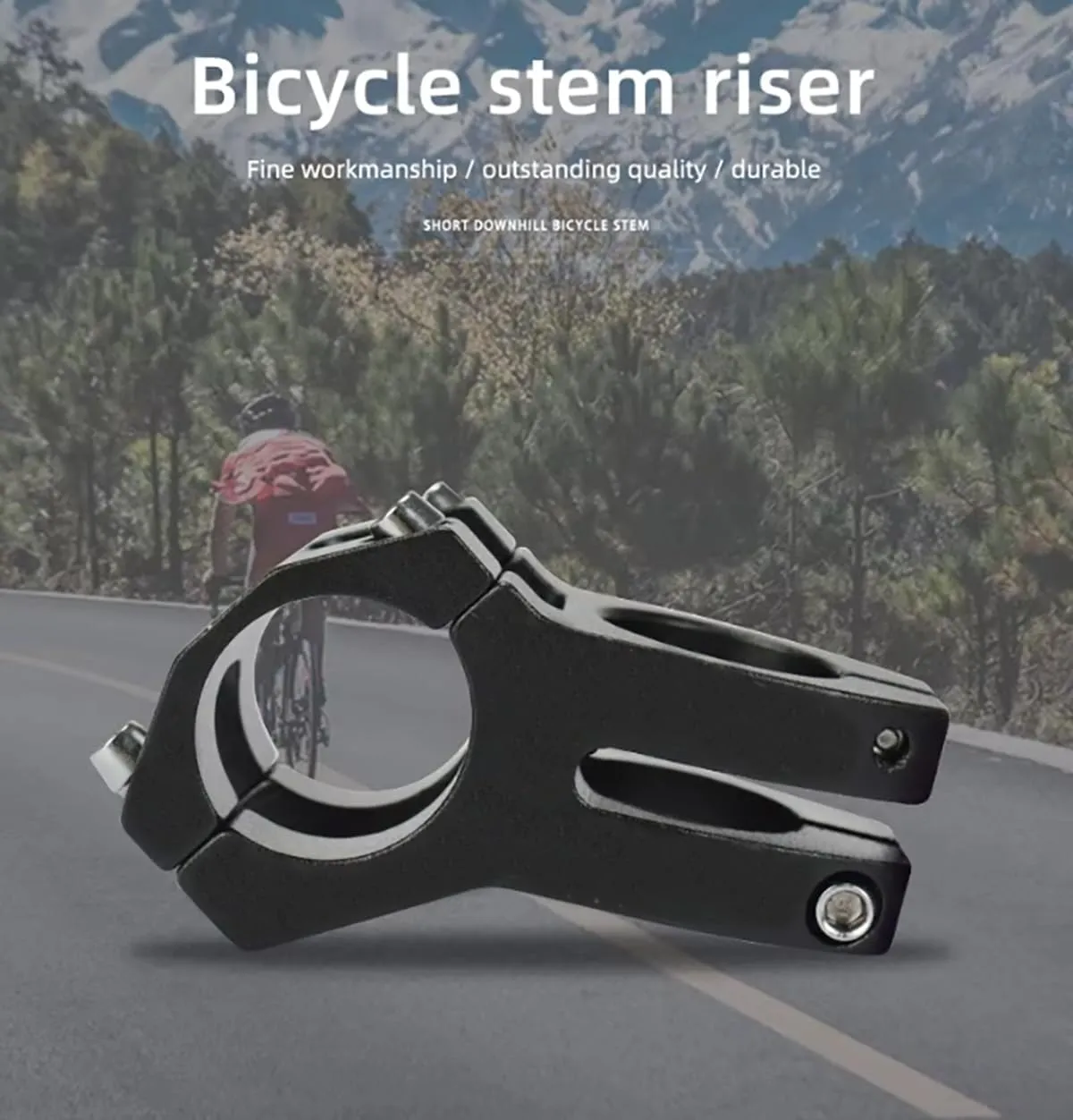 Bike Stem 31.8mm 0 Degree, Wake Short MTB/Road Bicycle Handlebars Stems Lightweight Aluminum Alloy Universal for Mountain/Road/Gravel/BMX Bikes Easy Installation Includes Tool and Bolts