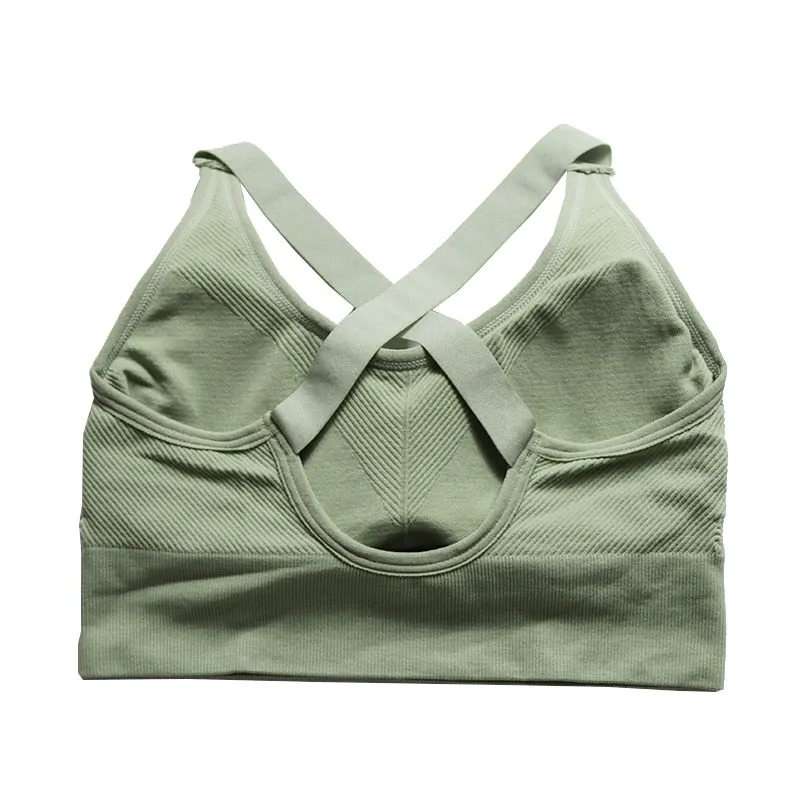 Bras Cross Beauty Back Shaping Sports Bra Push Up Fitness