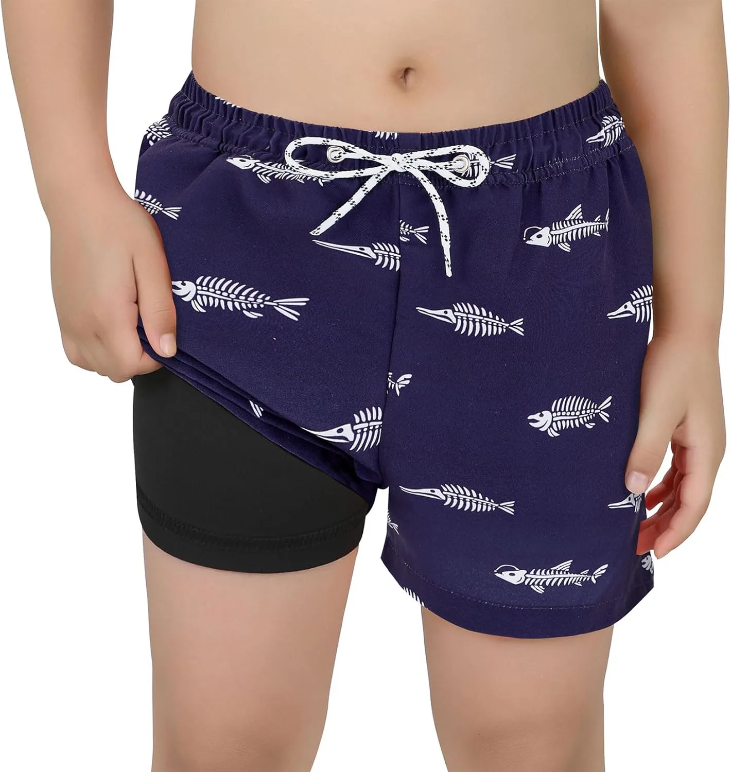 Century Star Boys Swim Trunks with Compression Liner Boys Bathing Suit Toddler Swim Trunks Beach Board Shorts Swimwear