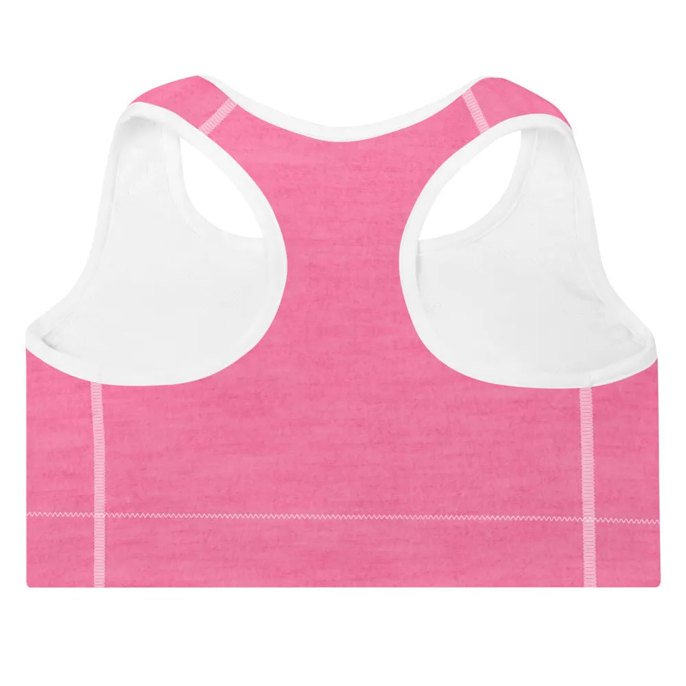 ELEVATED ESSENTIALS, THE PERFECT PADDED SPORTS BRA HOT PINK