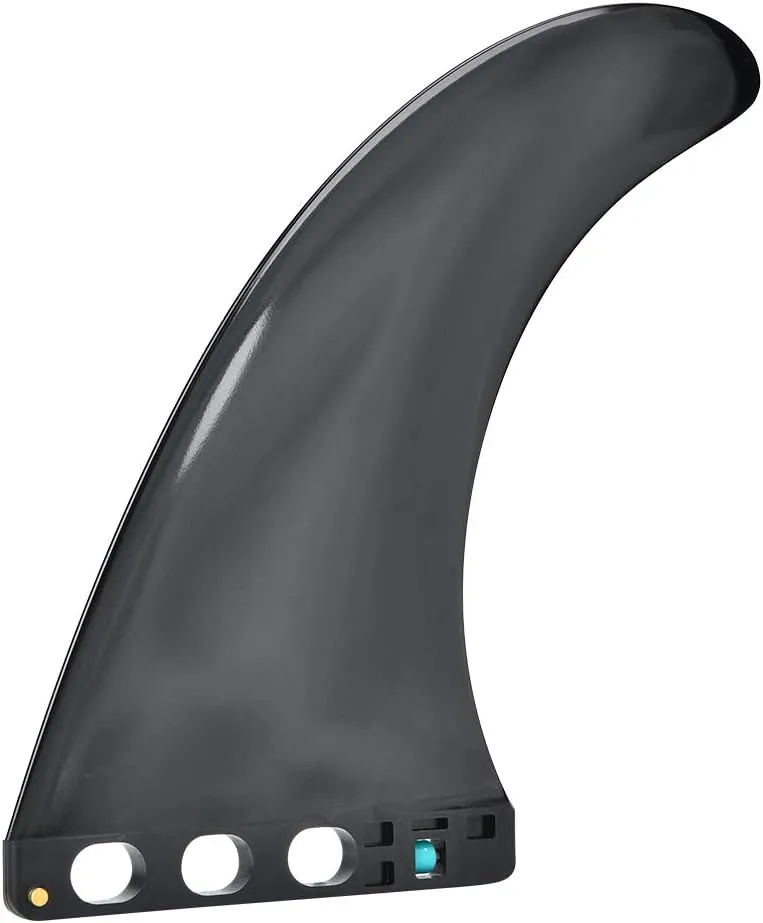 EVTSCAN 9 inch Surfboard Fin, Rear Fin for Surfboard Tail, Fiberglass Reinforeced, SUP Single Center Fin, No Tool Fin Screw, SUP Replacement Fins for Surfboard, Stand up Paddle Board, Longboard