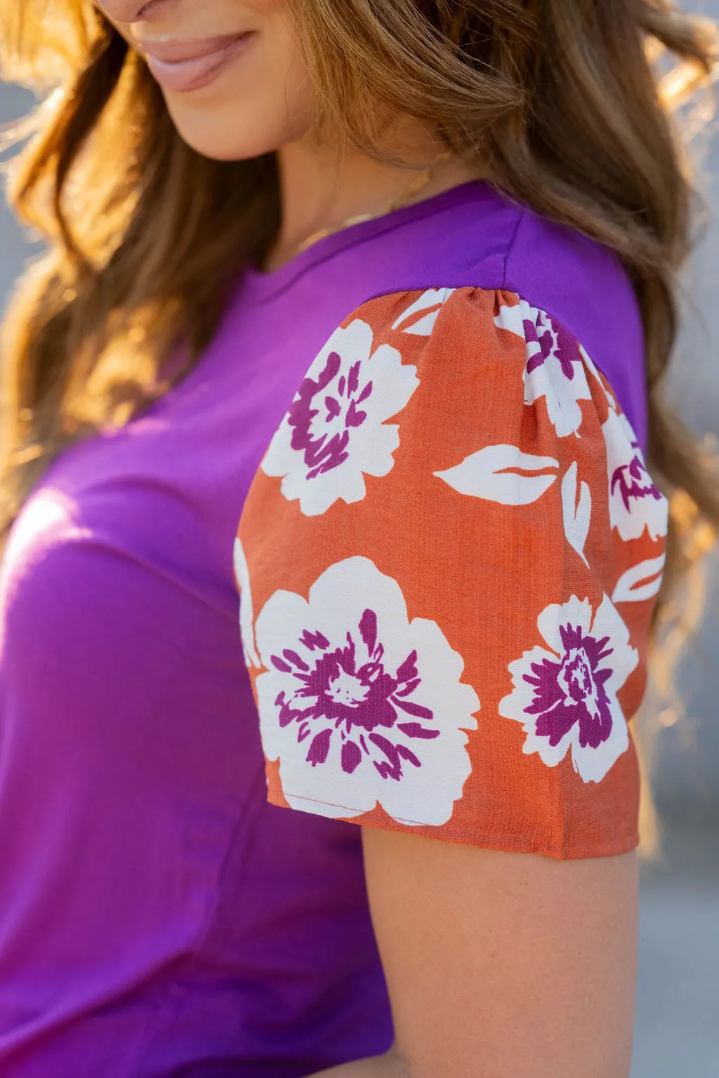 Floating Blooms Sleeve Tee