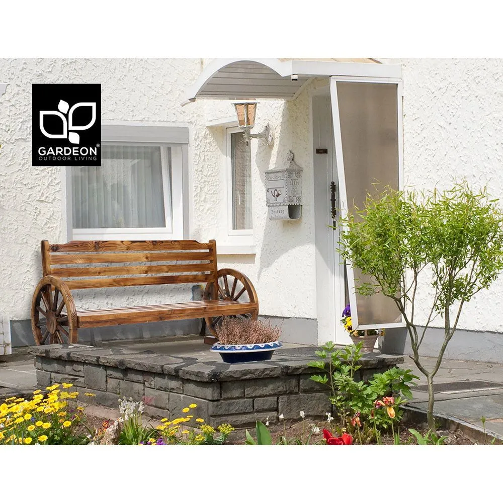Gardeon Garden Bench Wooden Wagon Chair Three Seat Outdoor Furniture Backyard Lounge