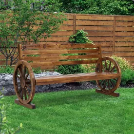 Gardeon Garden Bench Wooden Wagon Chair Three Seat Outdoor Furniture Backyard Lounge