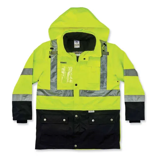 Glowear 8388 Class 3/2 Hi-vis Thermal Jacket Kit, 4x-large, Lime, Ships In 1-3 Business Days