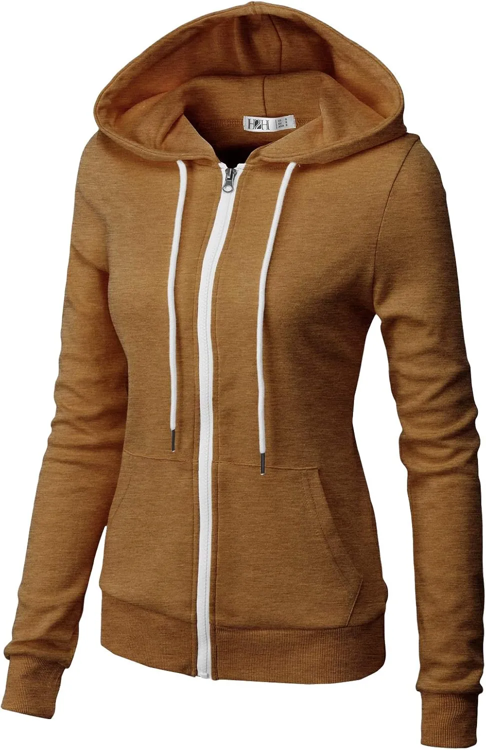 H2H Women's Slim Fit Zip Up & Pullover Hoodie Lightweight Long Sleeve Kangaroo Pocket Basic Casual Sweatshirt