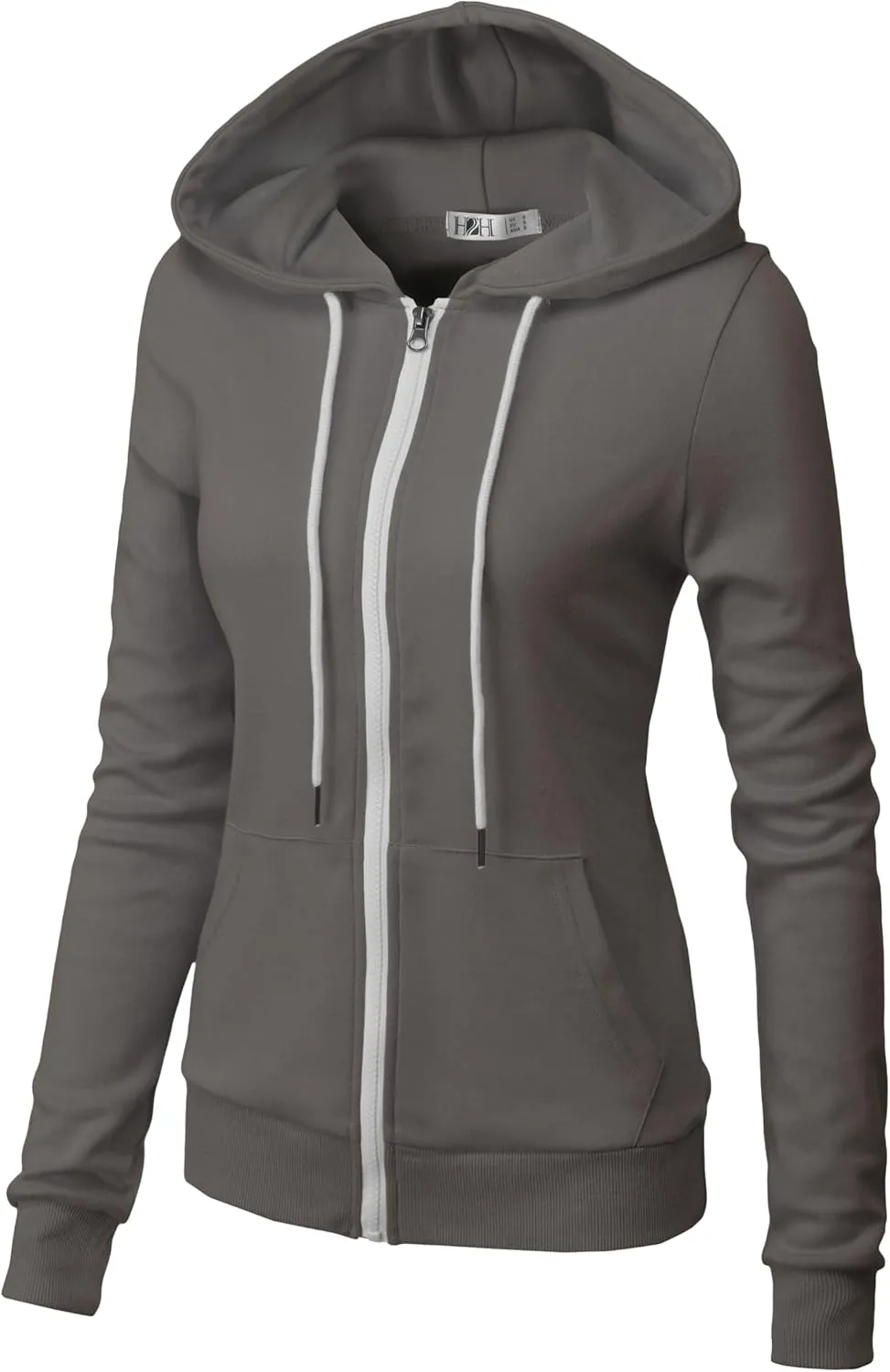 H2H Women's Slim Fit Zip Up & Pullover Hoodie Lightweight Long Sleeve Kangaroo Pocket Basic Casual Sweatshirt