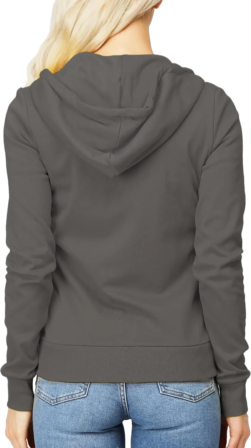 H2H Women's Slim Fit Zip Up & Pullover Hoodie Lightweight Long Sleeve Kangaroo Pocket Basic Casual Sweatshirt