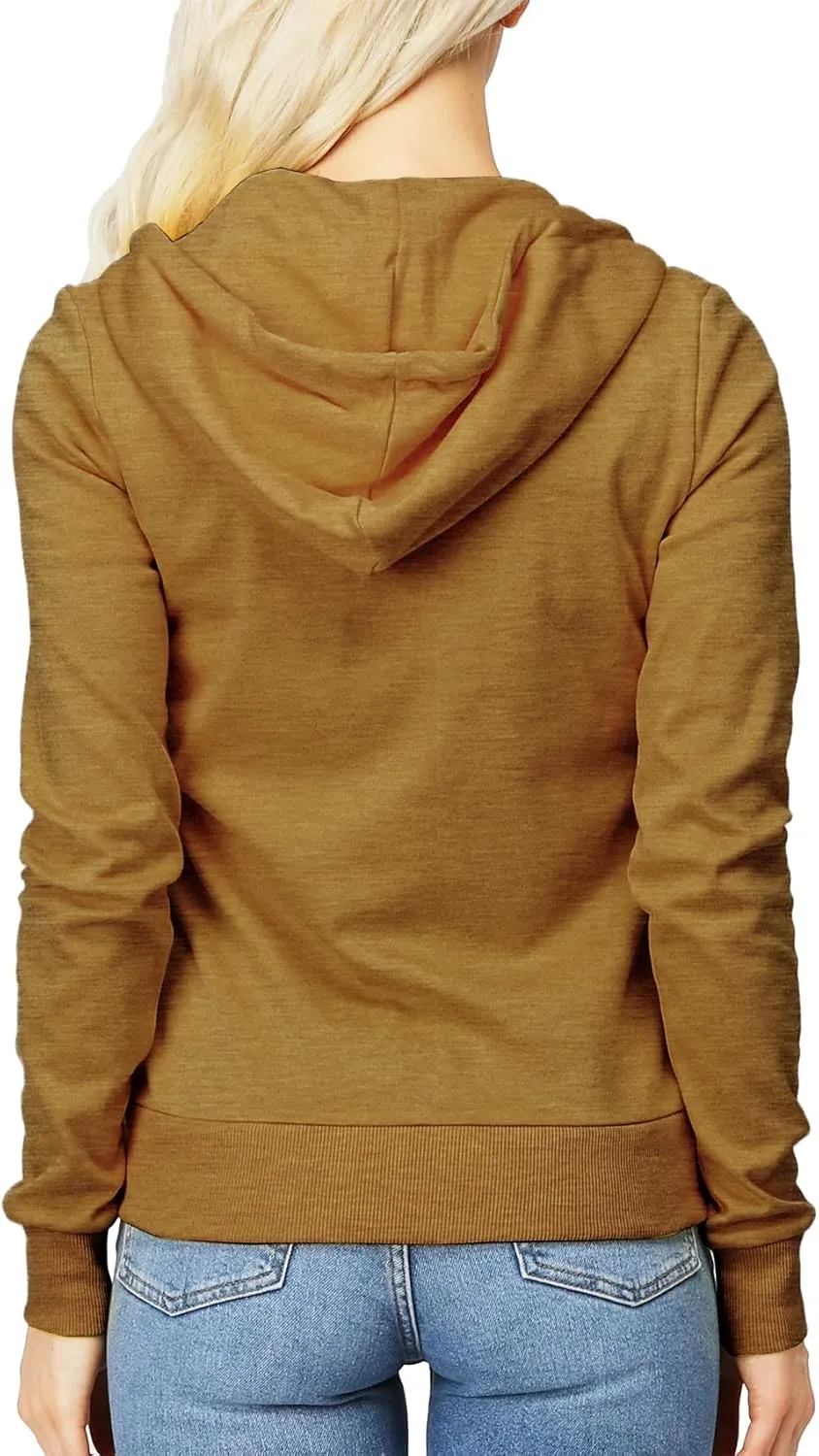 H2H Women's Slim Fit Zip Up & Pullover Hoodie Lightweight Long Sleeve Kangaroo Pocket Basic Casual Sweatshirt