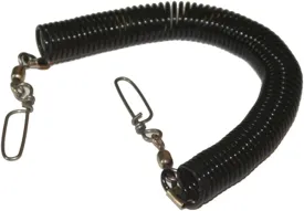 JCS 6FT Speargun Auto Coil - Self-Coiling Spearfishing Line with Stainless Steel Tuna Clip and Durable Shock Cord