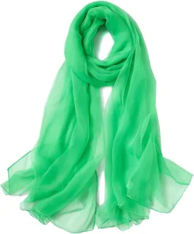K-Elewon Solid Color Silk Feeling Scarf Fashion Scarves Wrap Long Lightweight Shawls for Women