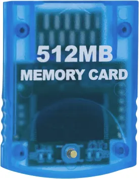 Mcbazel Gamecube Memory Cards,Memory Card Compatible with Gamecube and Wii Console - Blue 512MB (8192 Blocks)