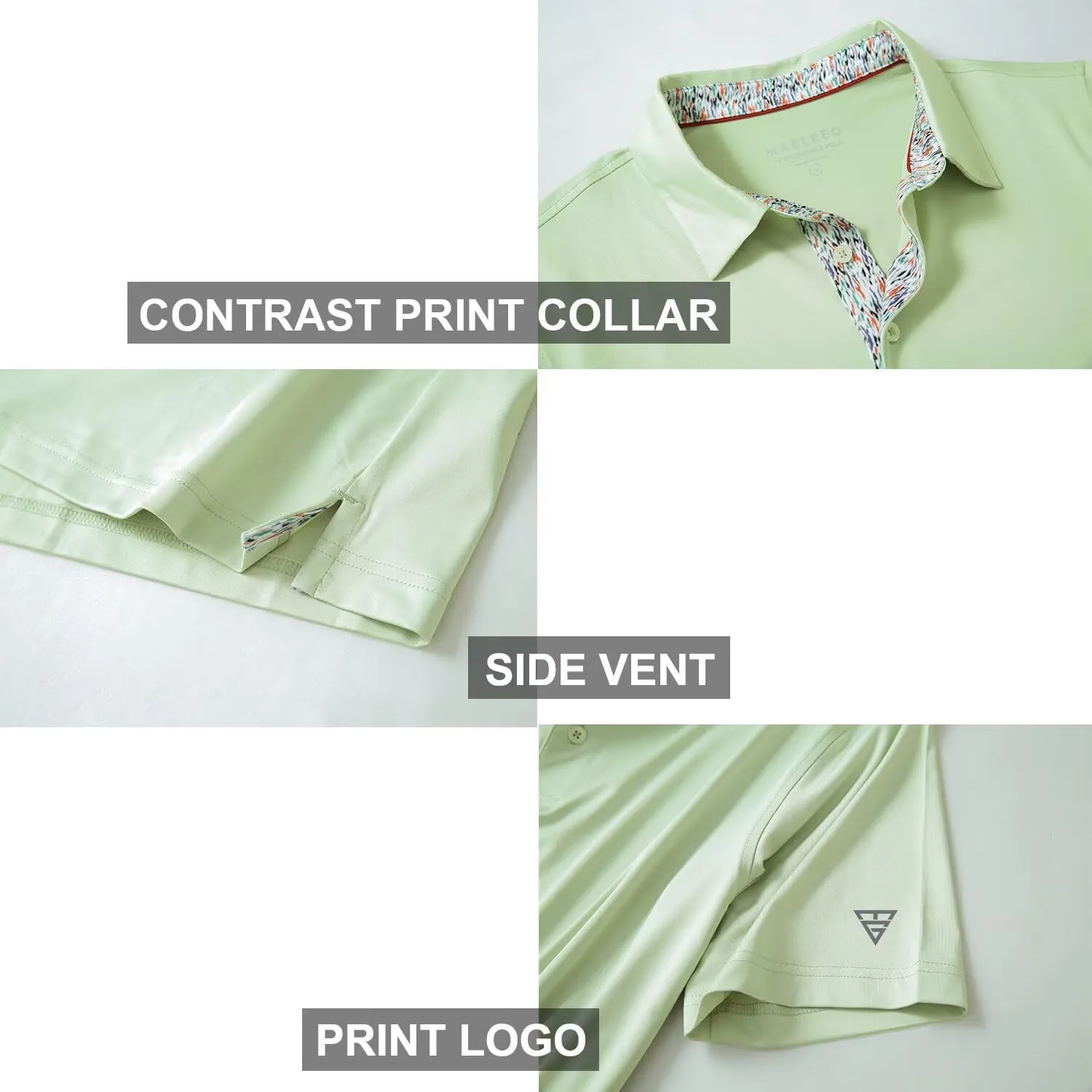 Mens Polo Shirts Short and Long Sleeve Casual Solid Stylish Dry Fit Performance Designed Collared Golf Polo Shirts for Men