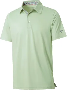 Mens Polo Shirts Short and Long Sleeve Casual Solid Stylish Dry Fit Performance Designed Collared Golf Polo Shirts for Men