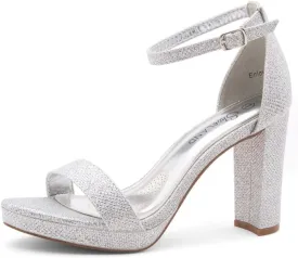 Shoe Land Women's Platform Heels - Chunky Block Heeled Sandals with Ankle Strap, Open Toe Dressy High Heels for Women, Comfortable Prom, Wedding & Party Pumps 2025