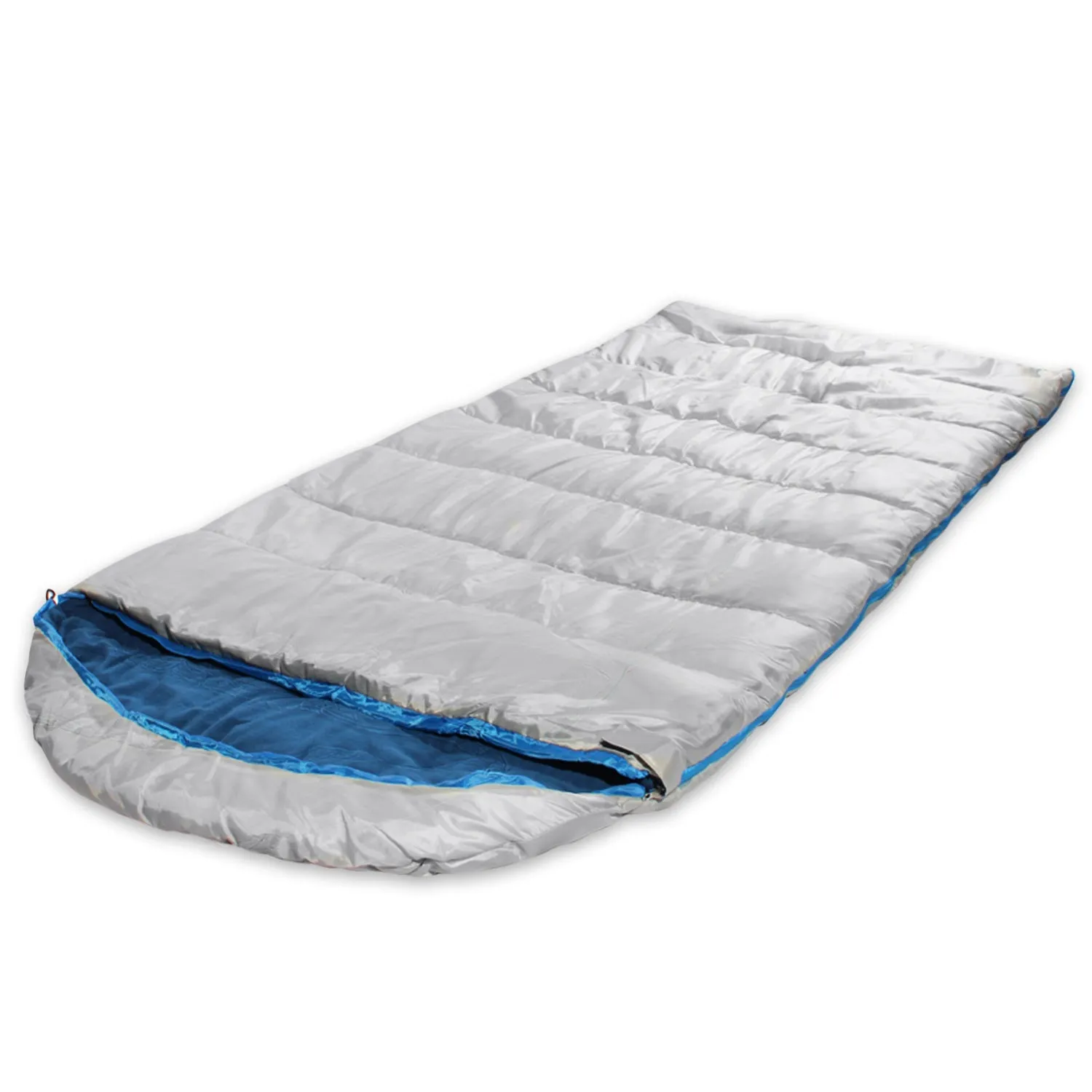 Sleeping Bag For Hiking Camping & Outdoor Activities - Compression Bag Included - Grey