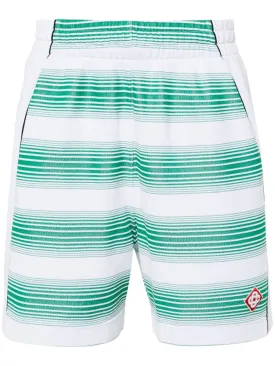 striped jacquard track shorts