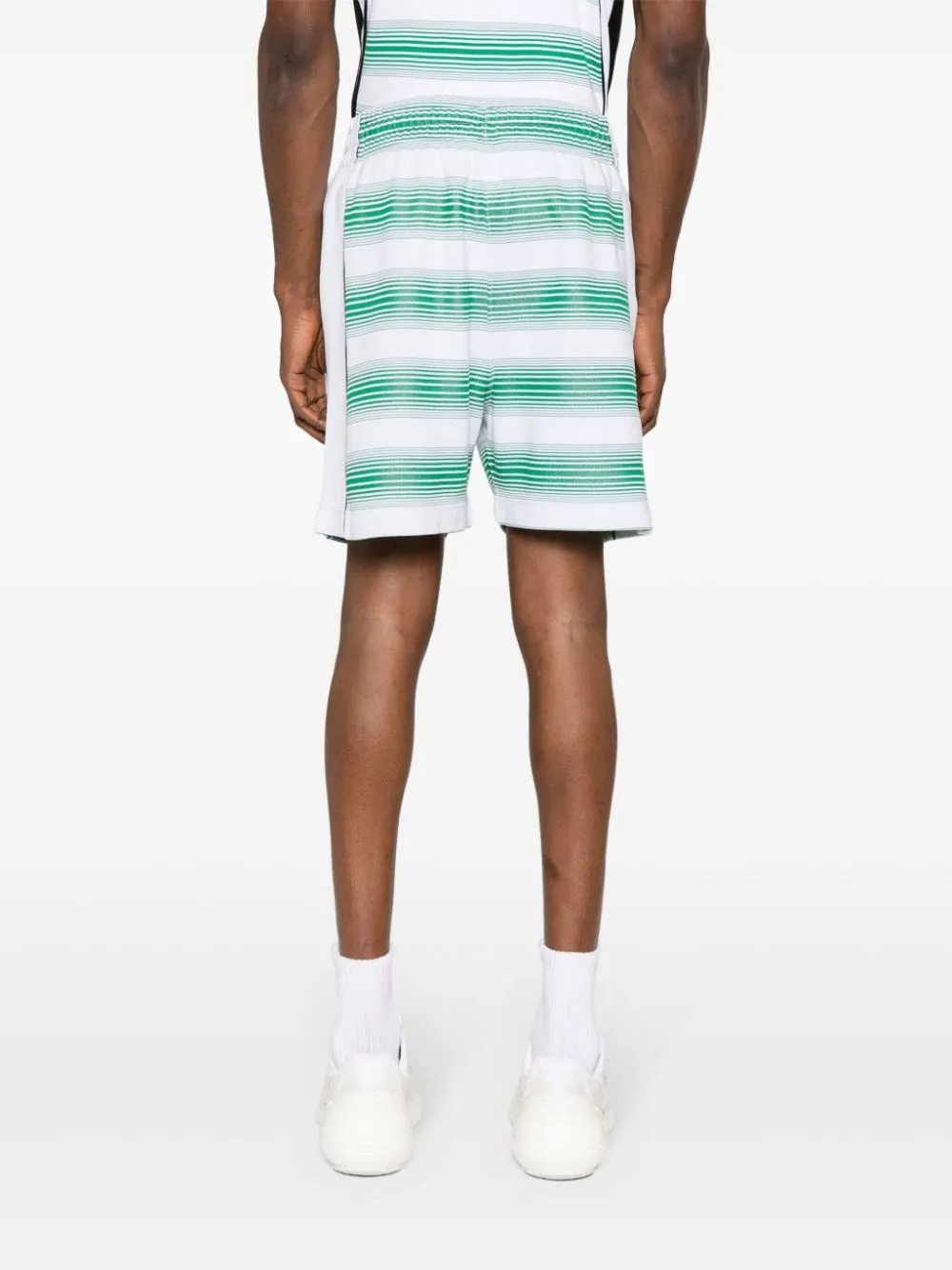 striped jacquard track shorts