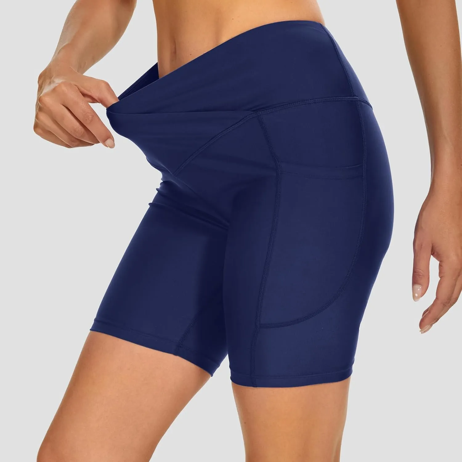 Swim Shorts Women High Waisted Tummy Control Board Shorts Bathing Suit Shorts Swimsuit Bottoms 7"/9" Inseam