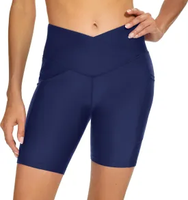 Swim Shorts Women High Waisted Tummy Control Board Shorts Bathing Suit Shorts Swimsuit Bottoms 7"/9" Inseam