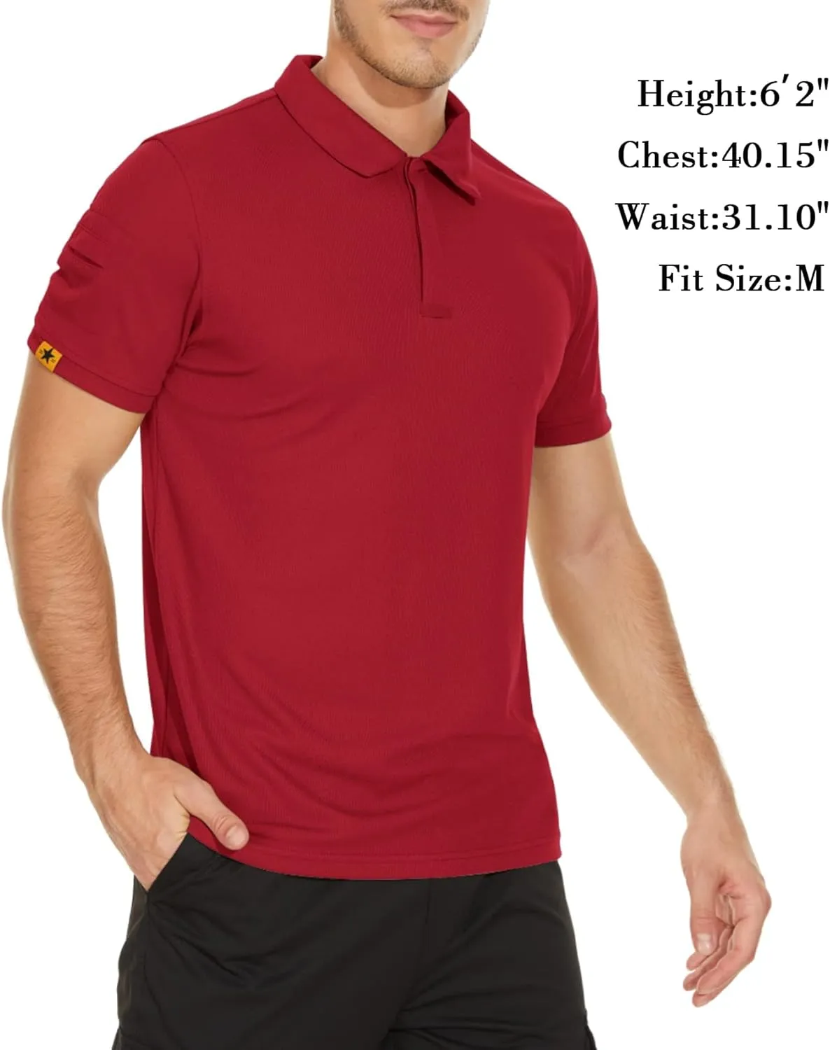 V VALANCH Mens Polo Shirts Short Sleeve Moisture Wicking Golf Polo Athletic Collared Shirt Tennis T-Shirt Tops