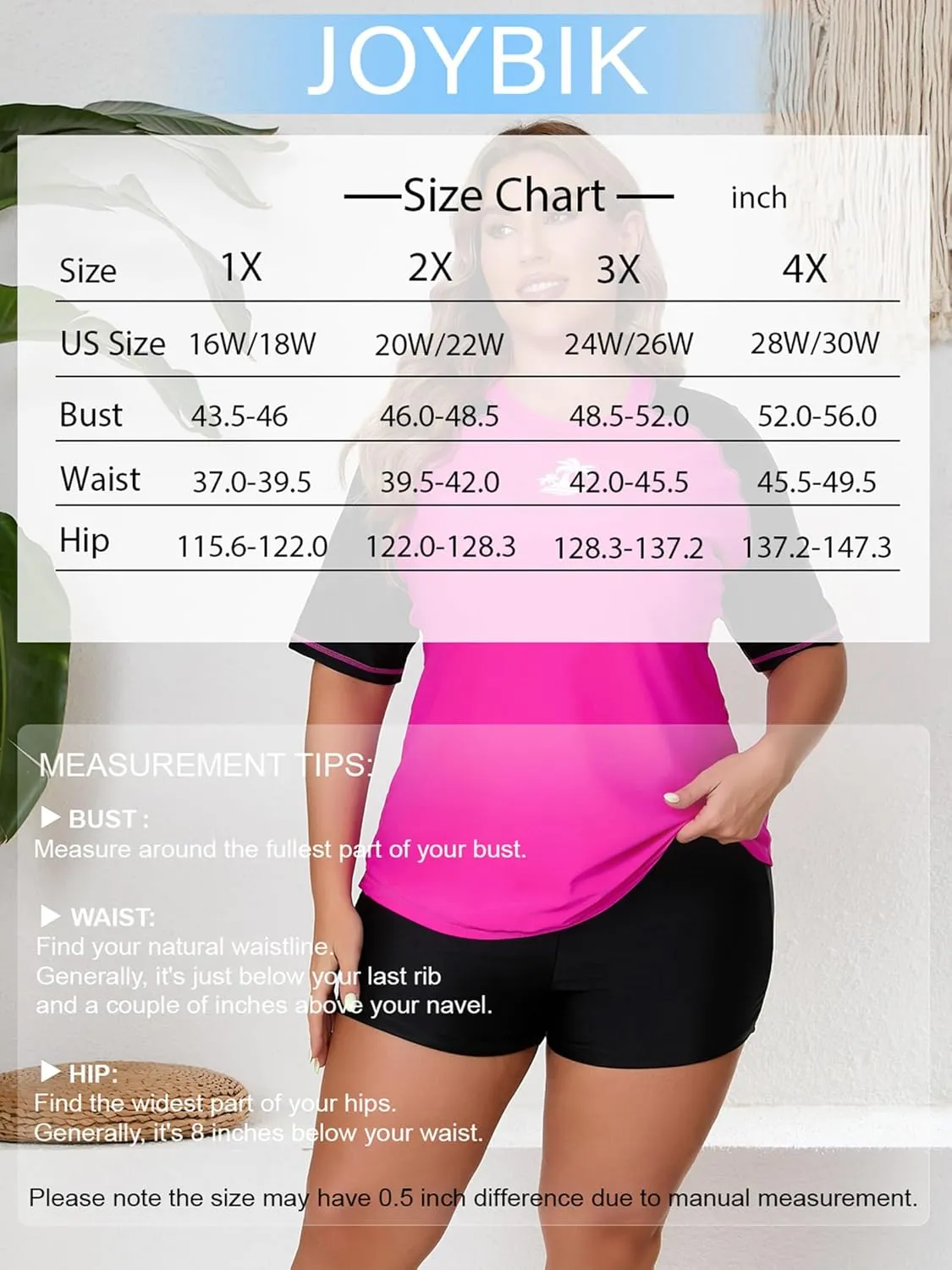 Women's Plus Size Two Piece Short Sleeve Rash Guard Sets with Built in Bra UPF50  Swim Shirt Top and Shorts