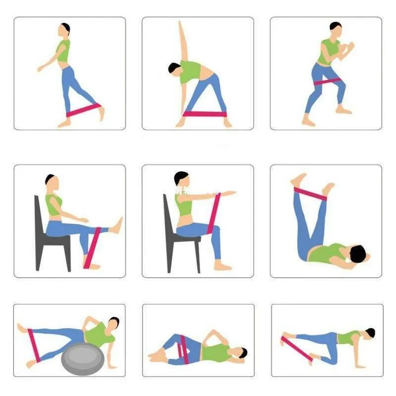 Workout Resistance Bands Rubber - 1 Pc