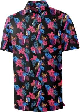 ZITY Mens Golf Shirts Short Sleeve Print Patterns Performance Moisture Wicking Polo Shirt ZITY Mens Golf Shirts Short Sleeve Print Patterns Performance Moisture Wicking Polo Shirt