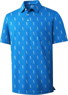 ZITY Mens Golf Shirts Short Sleeve Print Patterns Performance Moisture Wicking Polo Shirt ZITY Mens Golf Shirts Short Sleeve Print Patterns Performance Moisture Wicking Polo Shirt